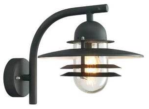 Norlys Oslo nedåtriktad vägglampa 39,5x27 cm Svart 