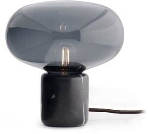 New Works Karl-Johan bordslampa Black marquina-smoked glass 