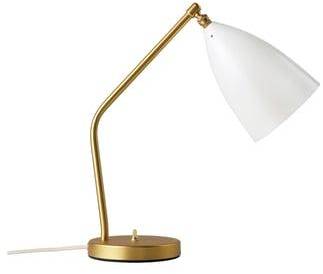 GUBI Gräshoppa bordslampa blank Alabaster white-brass 