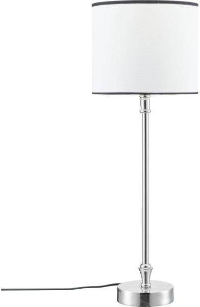 Liam bordslampa - Vit/svart/krom - 58 cm 