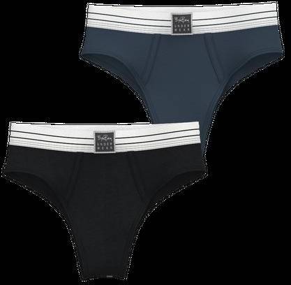 Björn Borg Core Original High Waist Brief 2-pack Marinblå, XXL 