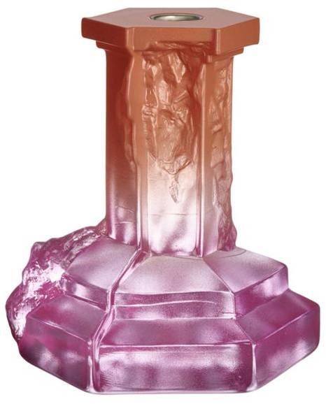 Kosta Boda Rocky Baroque ljusstake 175 mm, spicy rose 