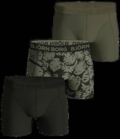 Björn Borg Cotton Stretch Boxer 3-pack Grön, XXL 