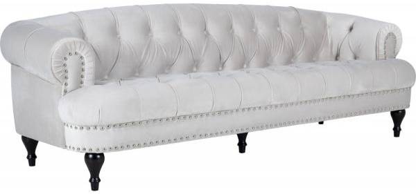 Oxford deluxe 3-sits soffa i Beige sammet 