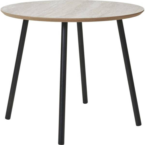 Aalst soffbord Ø55 cm - Svart/beige 