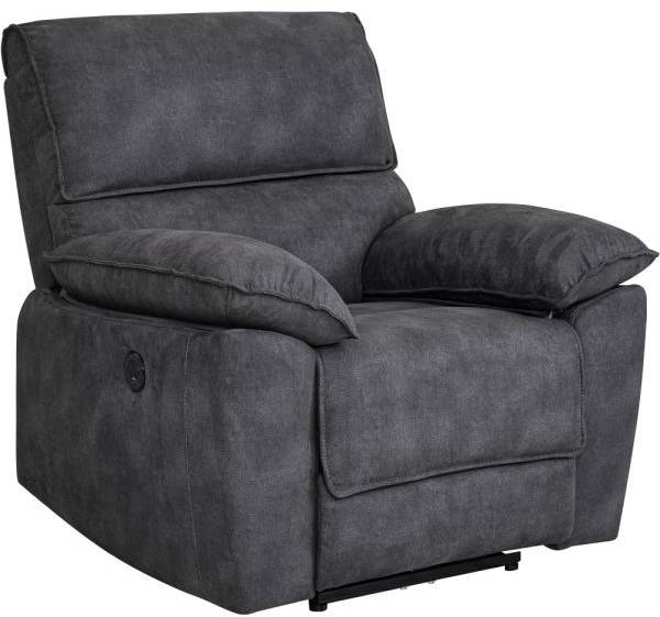 Coventry reclinerfåtölj med elektrisk mekanism - Grå microfiber 