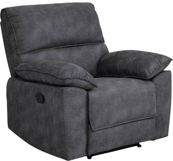 Coventry reclinerfåtölj med manuell mekanism - Grå microfiber 