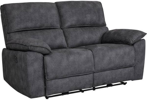 Coventry 2-sits reclinersoffa med elektrisk mekanism - Grå microfiber 