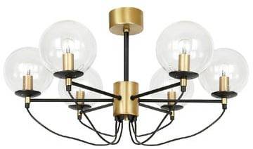 Hallbergs Belysning Perla 6 taklampa 45 cm Mässing-svart 