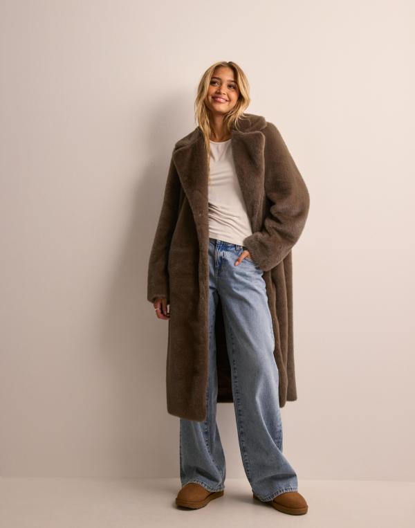 Only - Brun - Onlmeagan Fur Coat Otw 