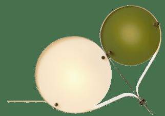 GUBI Coppia bordslampa Ivory & olive 