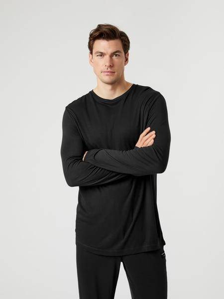 Björn Borg Core Bamboo Pyjama Long Sleeve T-shirt Svart, XXL 