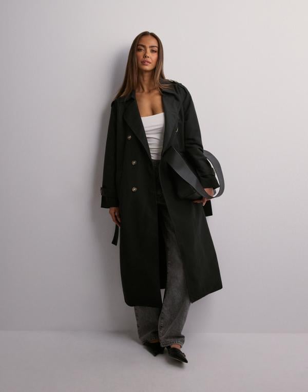 Vero Moda - Svart - Vmchloe Long Trenchcoat Ga Noos 