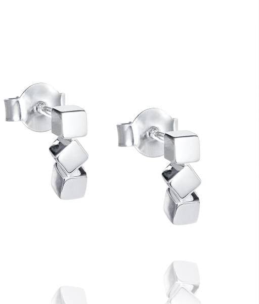 Efva Attling Dice Twice Ear ONE SIZE - SILVER 