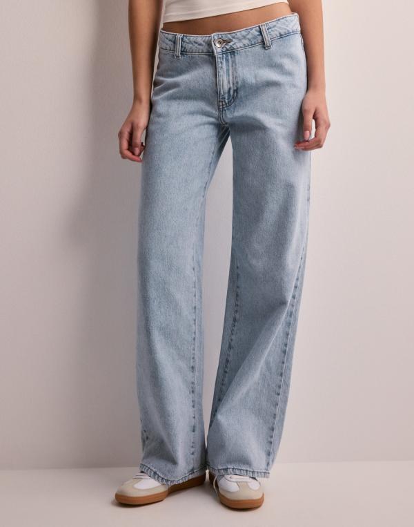 Only - Blå - Onlkane Low Waist Wide Leg Dnm 