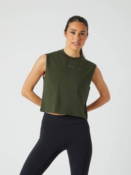 Björn Borg Borg Cropped Tank Grön, XXL 