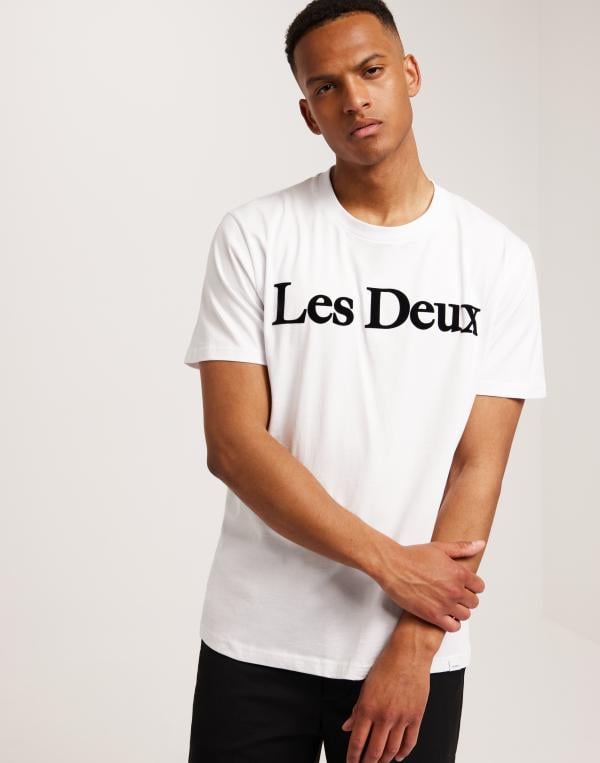 Les Deux Charles T-Shirt T-shirts med tryck Vit 