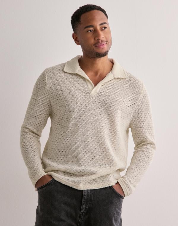 Ciszere Nelson crochet shirt Tröjor Vit 