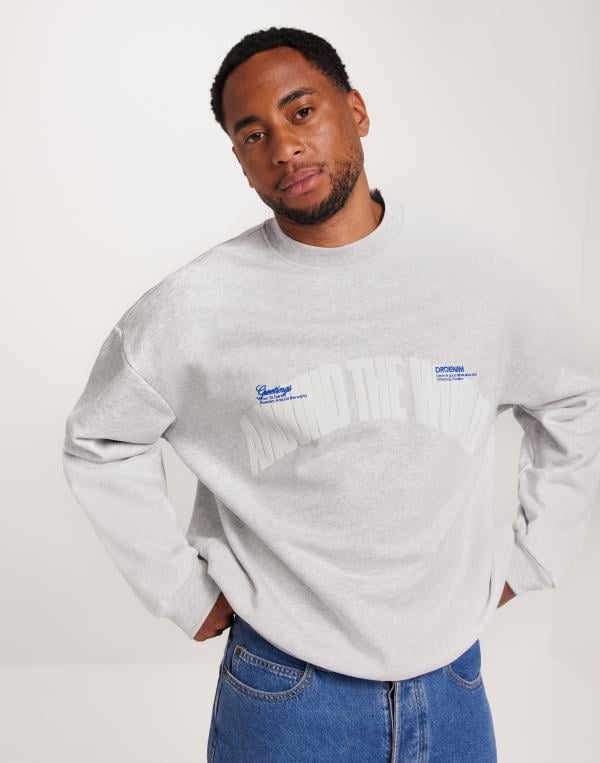 Dr Denim Kenan Sweatshirt Sweatshirts Grå 