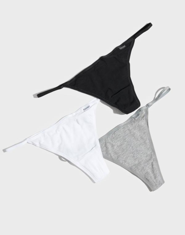 Calvin Klein Underwear - Multi/Mönstrad - String Thong 3PK 