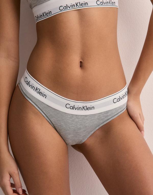 Calvin Klein Underwear - Grå - Modern Cotton Thong 