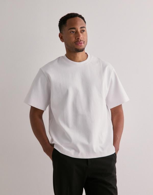 Jack & Jones Jcospongy Tee Ss Crew Neck Kortärmade t-shirts Vit 