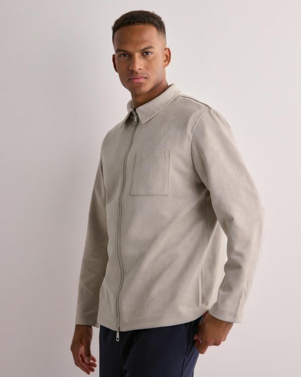 Ciszere Neo vegan suede overshirt 2.0 Overshirts Beige 