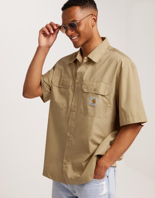 Carhartt WIP S/S Craft Shirt Kortärmade skjortor Beige 