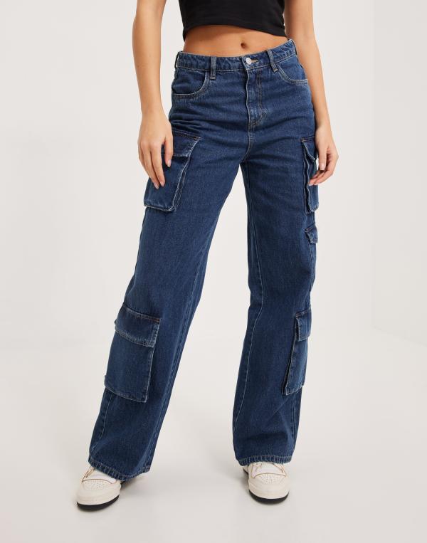 Vero Moda - Blå - Vmalexa Mr Wide Cargo Jeans YO326 