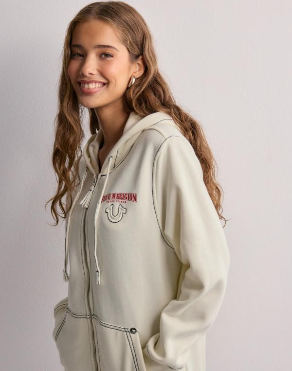 True Religion - Vit - Oversized Zip Up Hoodie 