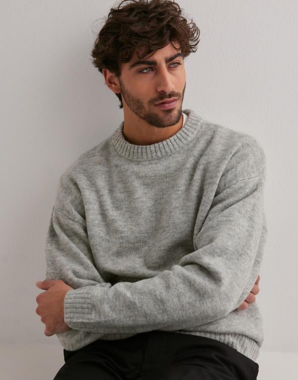 Jack & Jones Jorollie Knit Crew Neck Sn Stickade tröjor Grå 