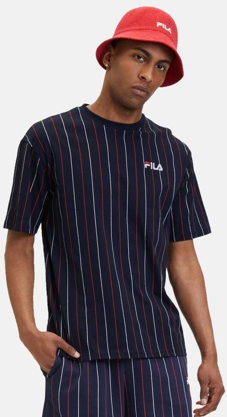 Lobito Pinstriped Tee, Black Iris/Two Color Striped, L,  T-Shirts 