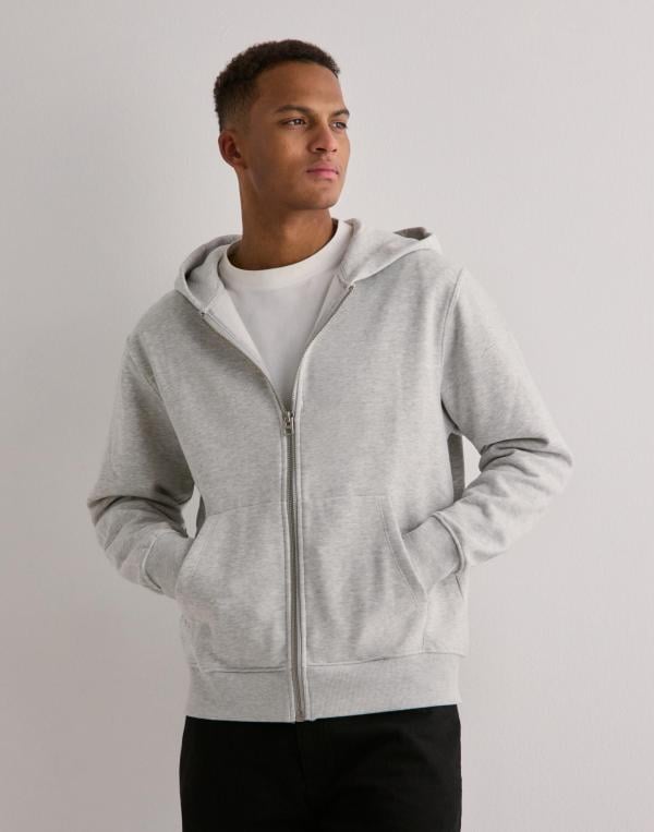 Jack & Jones Jjeurban Edge Sweat Zip Hood Noos Hoodies Grå 