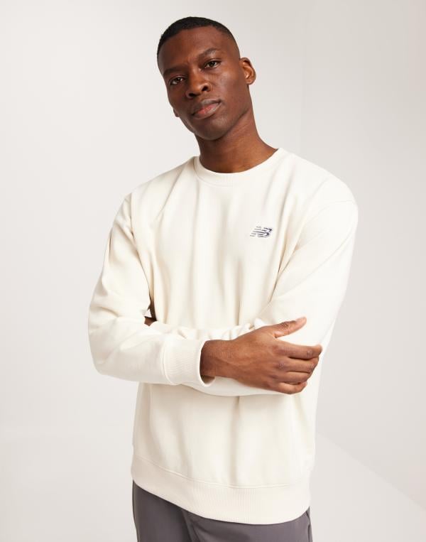 New Balance New Balance Small Logo French Terry Crew Sweatshirts Beige 