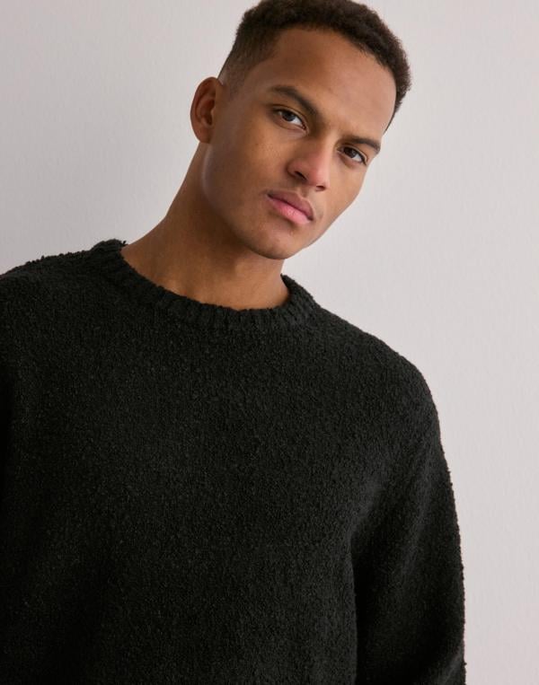 Only & Sons Onsrory Vin 5 Boucle Crew Knit Stickade tröjor Svart 