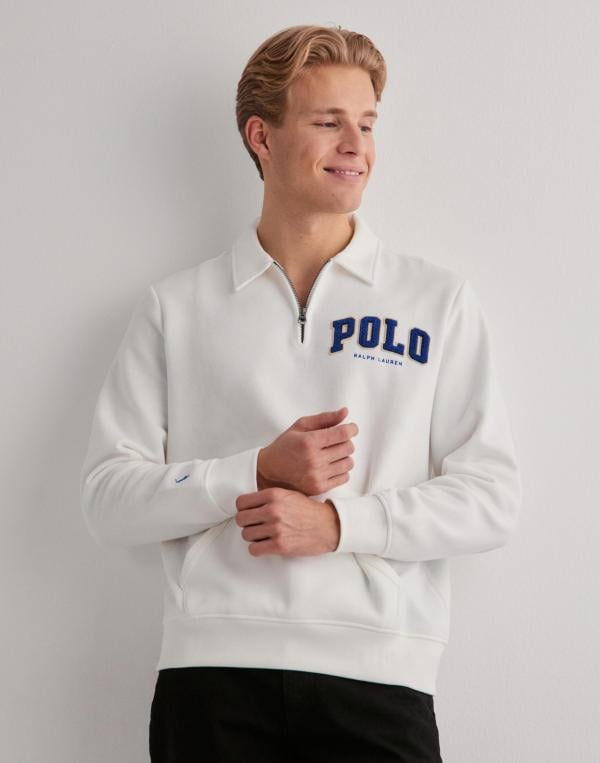 Polo Ralph Lauren LSHZM3-Long Sleeve-Sweatshirt Half zip Vit 