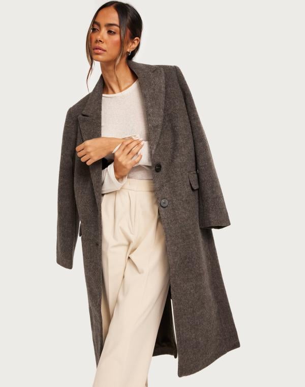 Object Collectors Item - Brun - Objolga Wool Coat Noos 