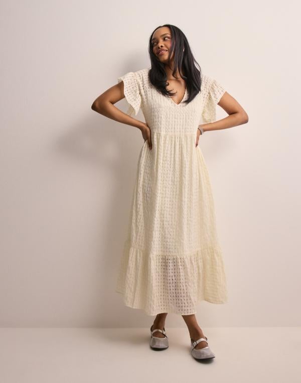 Object Collectors Item - Beige - Objvita S/S Long Dress Rep 