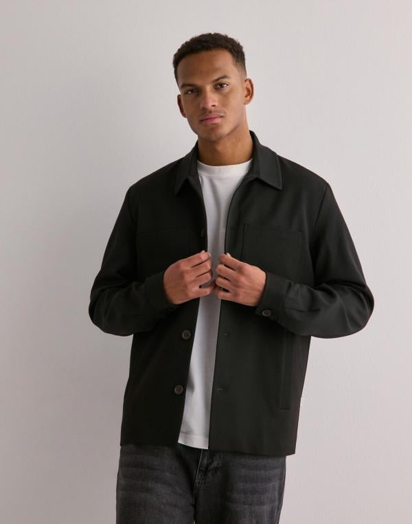 Les Deux Marseille Hybrid Jacket Skjortjackor Svart 