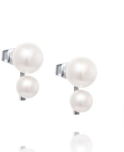 Efva Attling Drip Drop Pearl Ear ONE SIZE - SILVER 