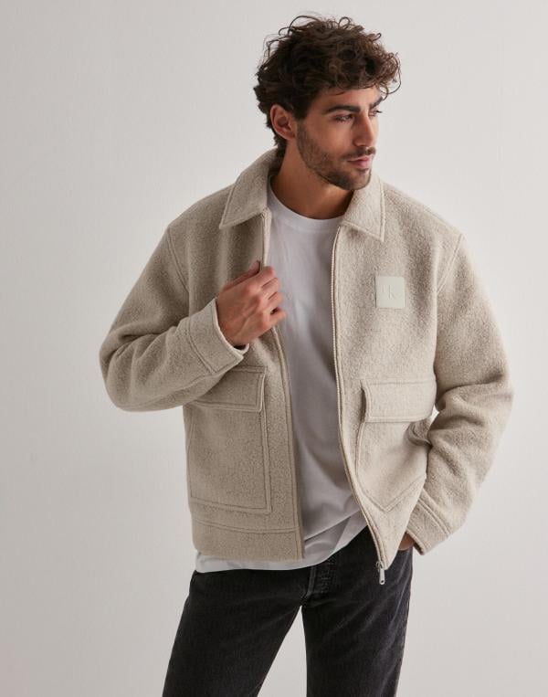 Calvin Klein Jeans Textured Wool Jacket Vårjackor Beige 