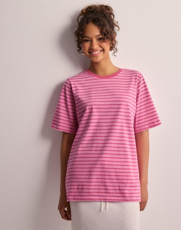 Pieces - Rosa - Pcabby Ss Loose Tee Bc 