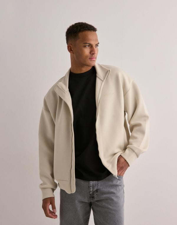 Jack & Jones Jcokinetic Sweat High Neck Zip Tröjor med dragkedja Beige 