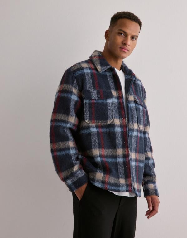 Only & Sons Onsgio Lf Check Padded Jacket Otw Skjortjackor Rutigt/Randigt 