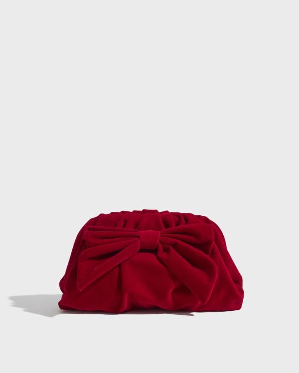 BECKSÖNDERGAARD - Röd - Velvet Bonita Bag 