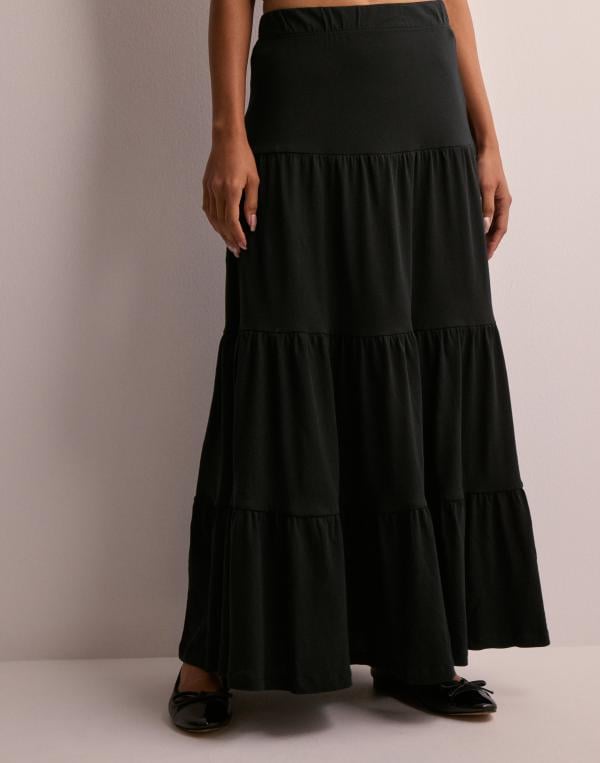 Only - Svart - Onlmay Life Maxi Skirt Jrs Noos 