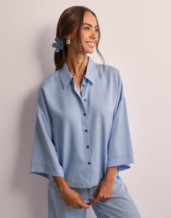 Object Collectors Item - Blå - Objtilda Boxy Shirt Noos 