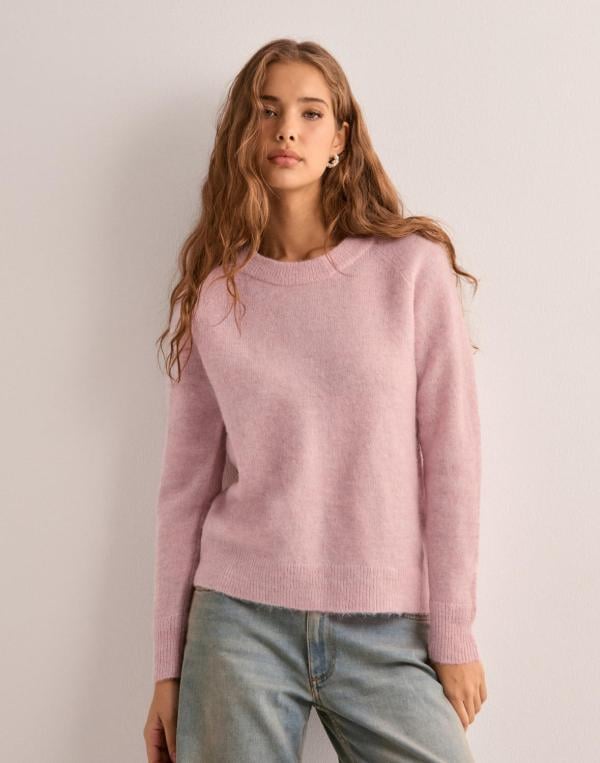 Selected Femme - Rosa - Slflulu Ls Knit O-Neck B Noos 