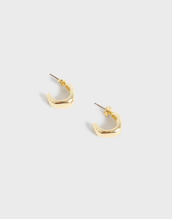 Pieces - Guld - Fpbella Small Hoop Plated Noos 