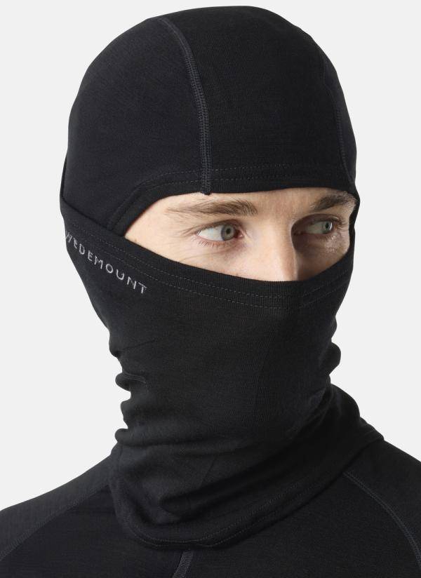 Himalaya Merino Wool Balaclava, Black, Onesize,  Mössor 